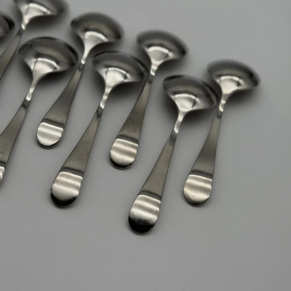 Gourmet Settings Windermere 18/10 Stainless Round Soup Spoons Set of 9 Mirror